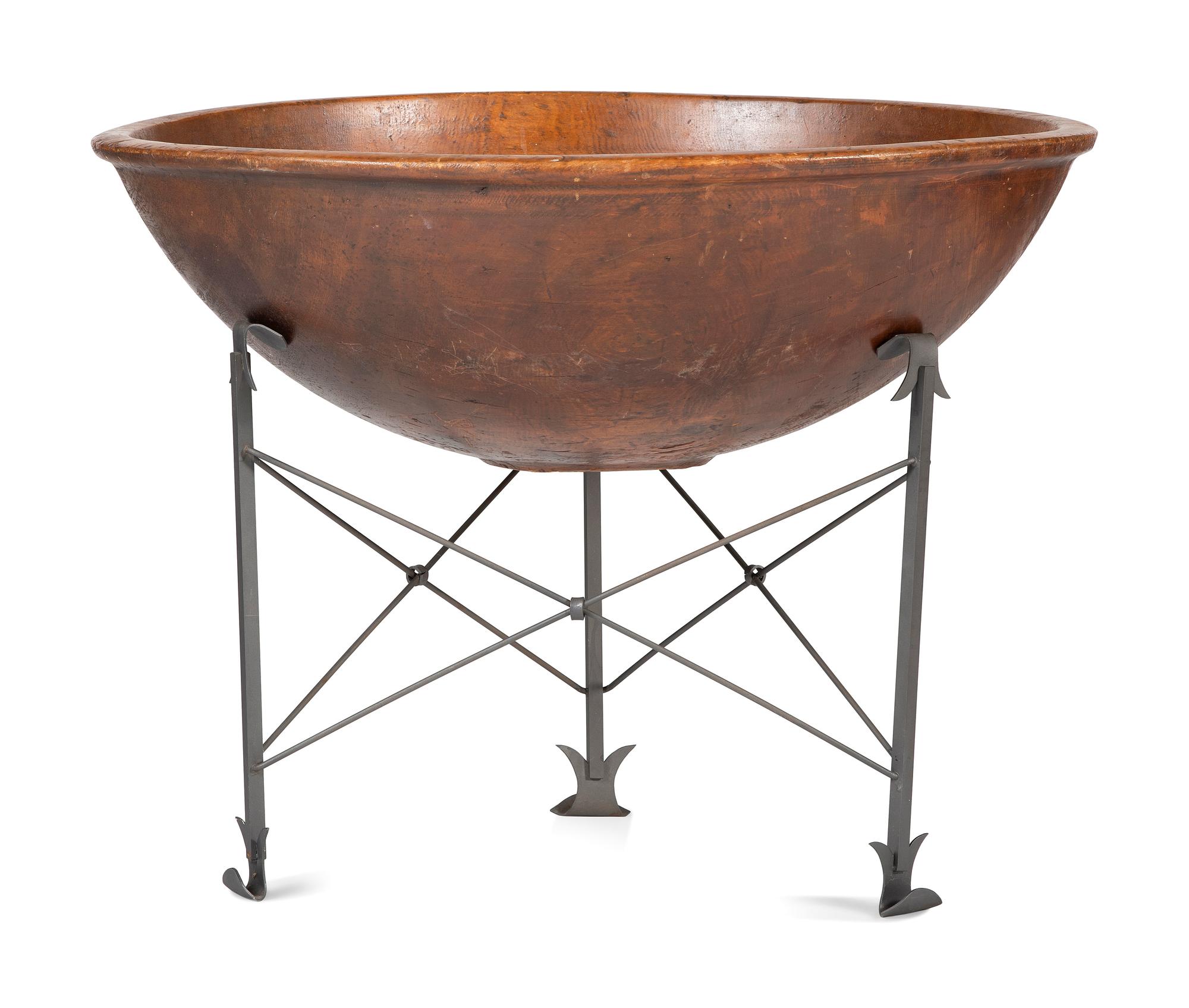 A Turned Wood Dough Bowl