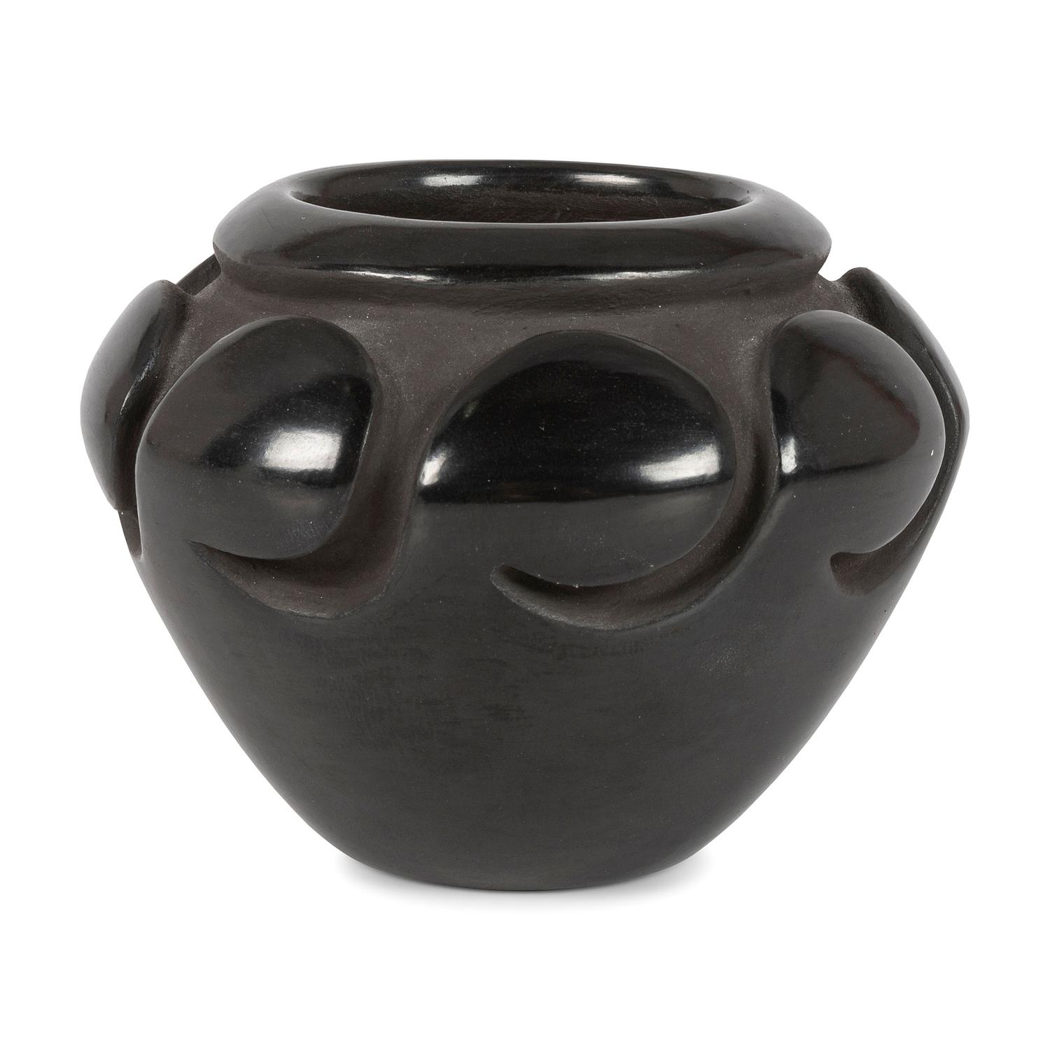 Carved Blackware Jar