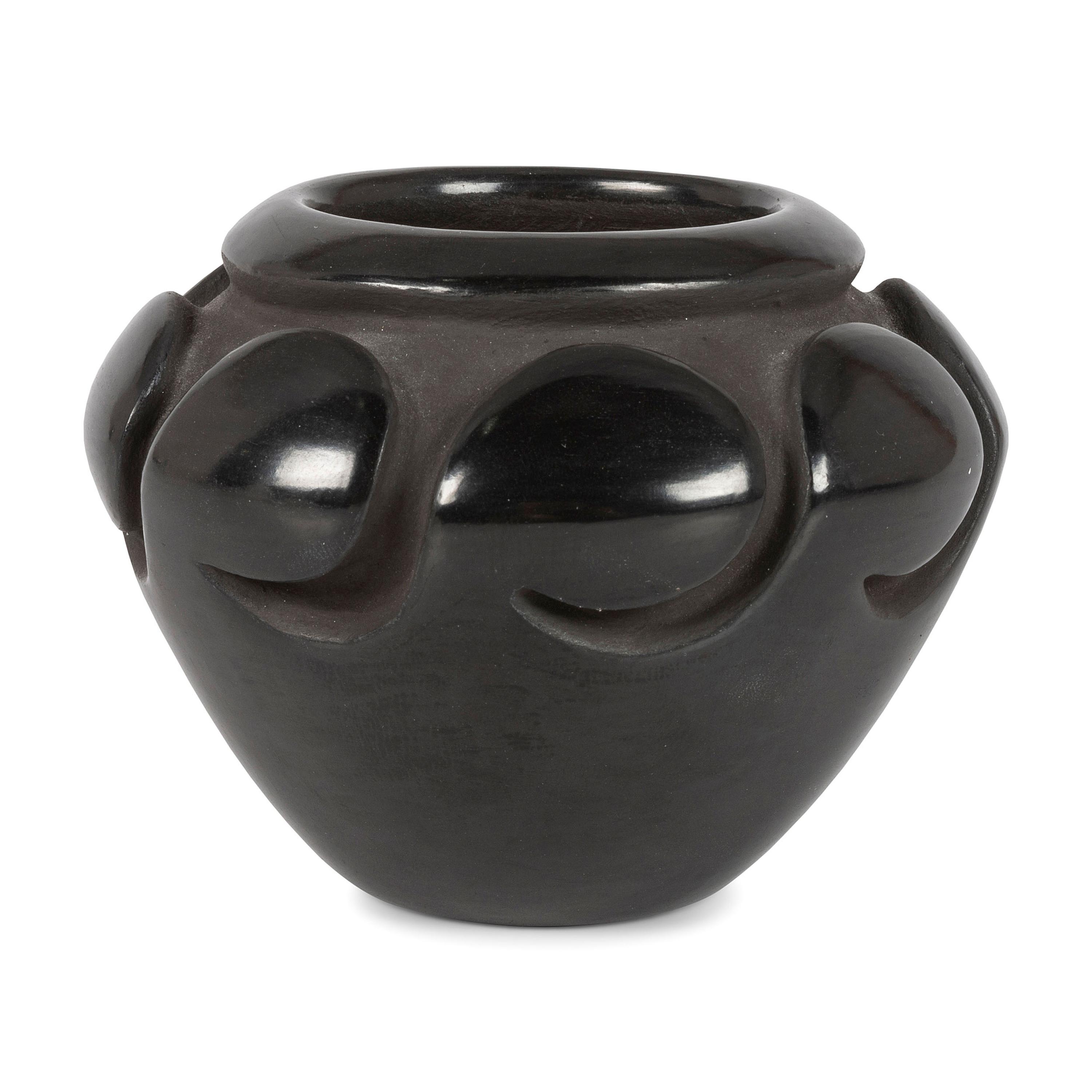 Carved Blackware Jar