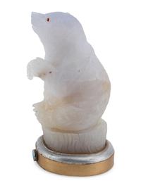 A Continental Carved Hardstone Model of a Bear