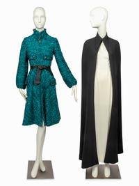 Two Haute Couture Items: Coat Attributed to Pierre Cardin, Jacques Griffe Cape, 1940-70s
