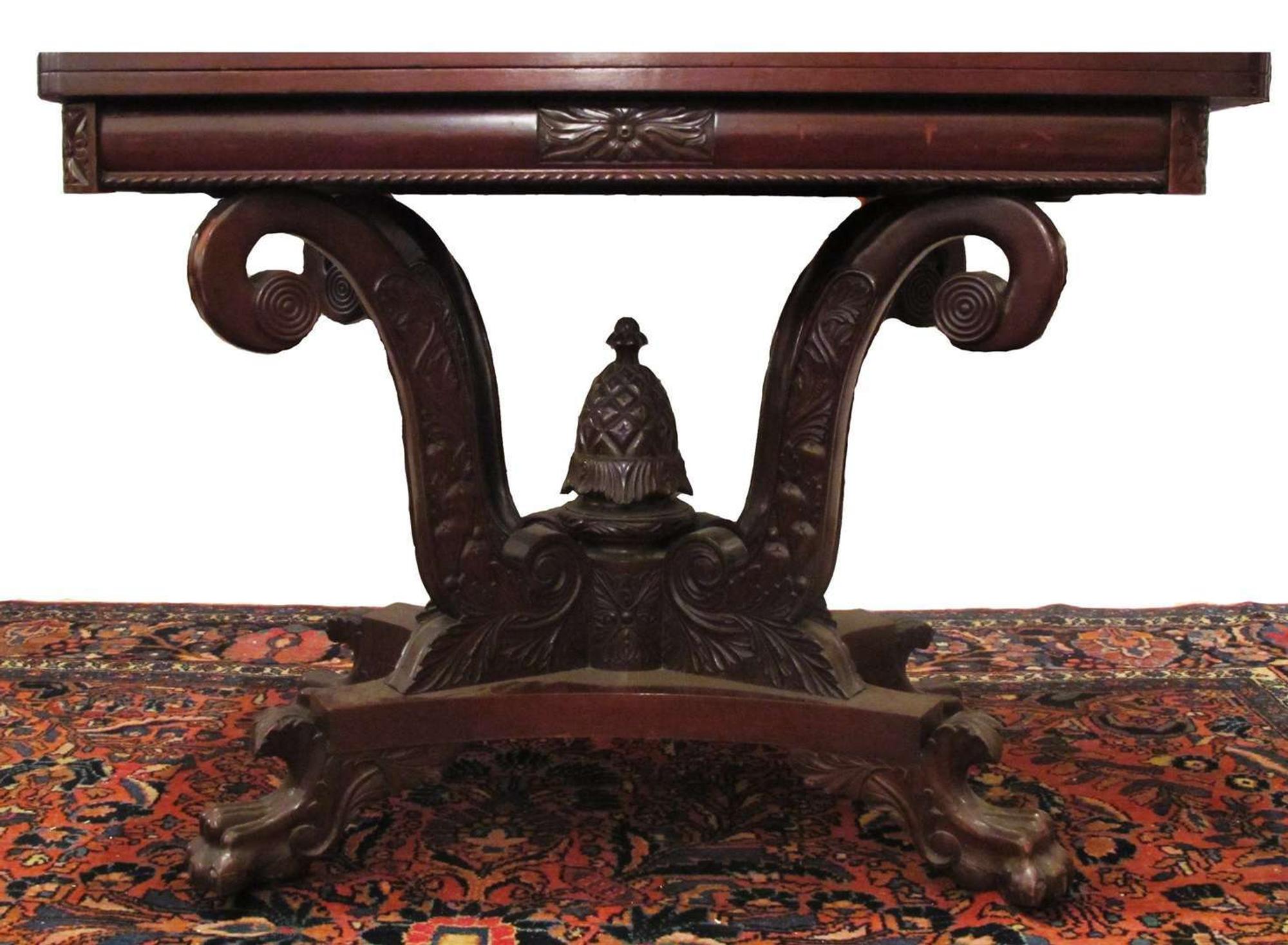 Late Classical mahogany card table 19th century