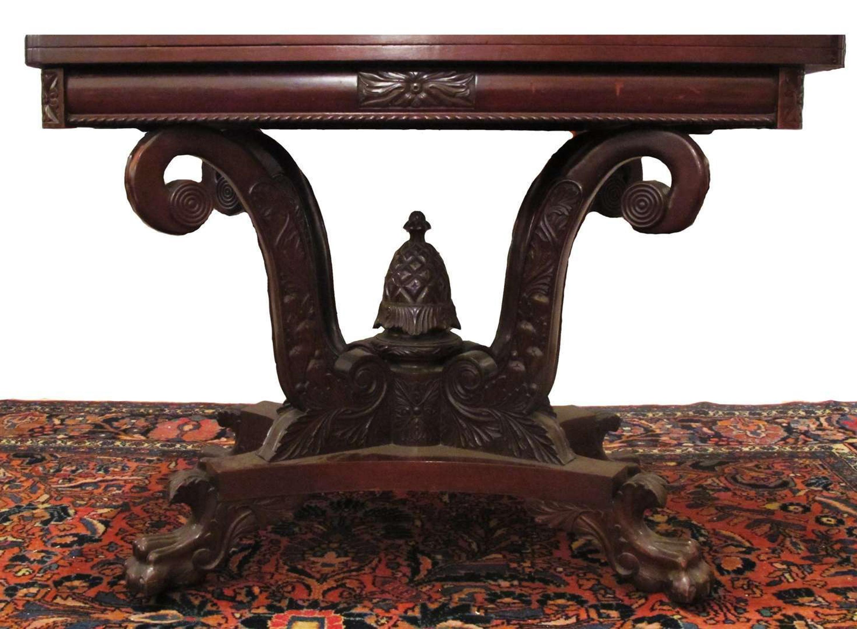 Late Classical mahogany card table 19th century