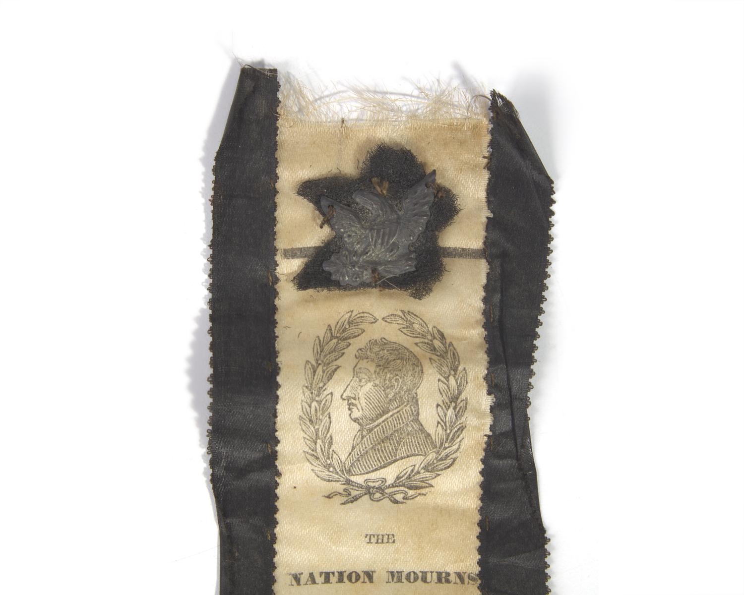 [Americana] [Lafayette, Marquis de] Silk Mourning Ribbon