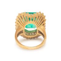 Colombian Emerald, Diamond, and Yellow Gold Ring