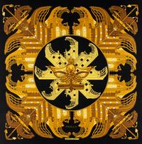 Hermès Framed Silk Scarf, 1973