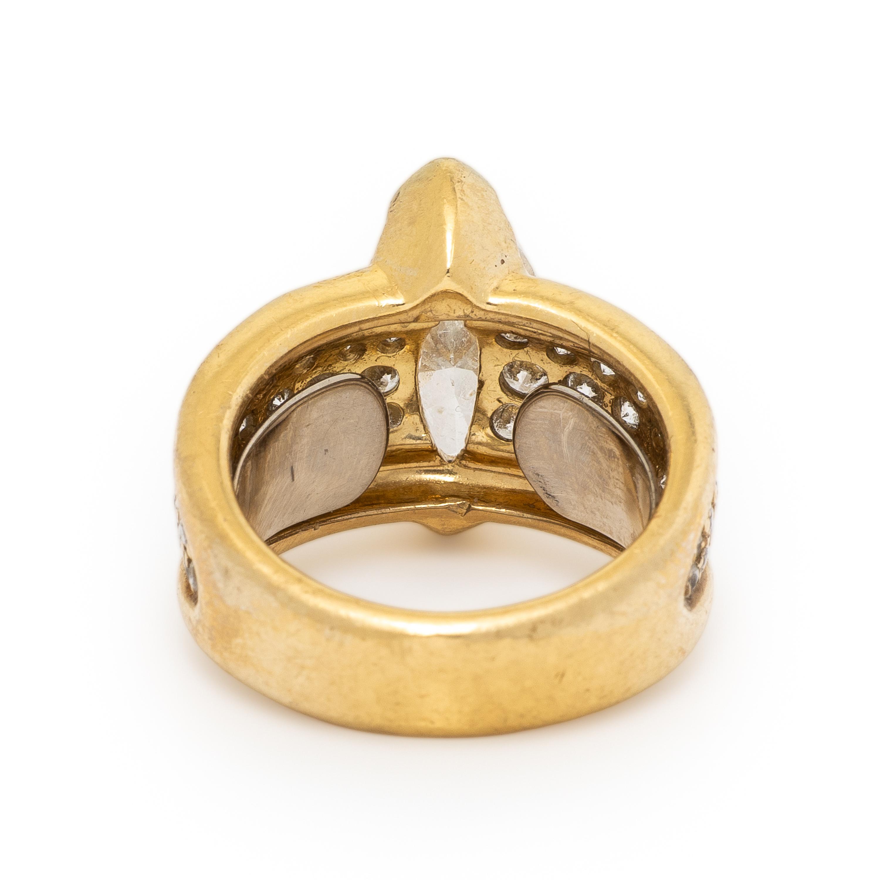 Diamond and Yellow Gold Ring