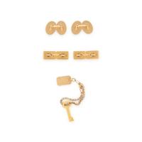 TWO PAIRS OF TIFFANY & CO. CUFFLINKS AND A CHARM