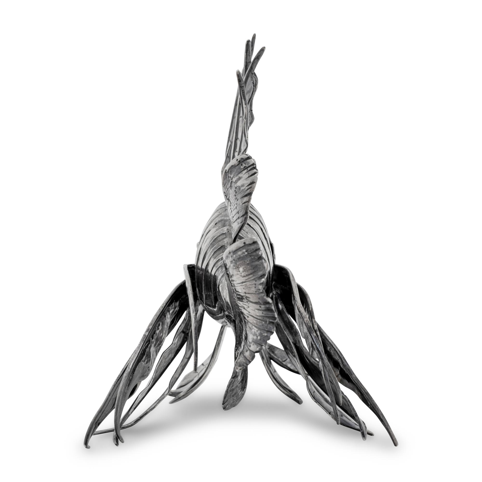 A Buccellati Silver Lionfish Table Ornament