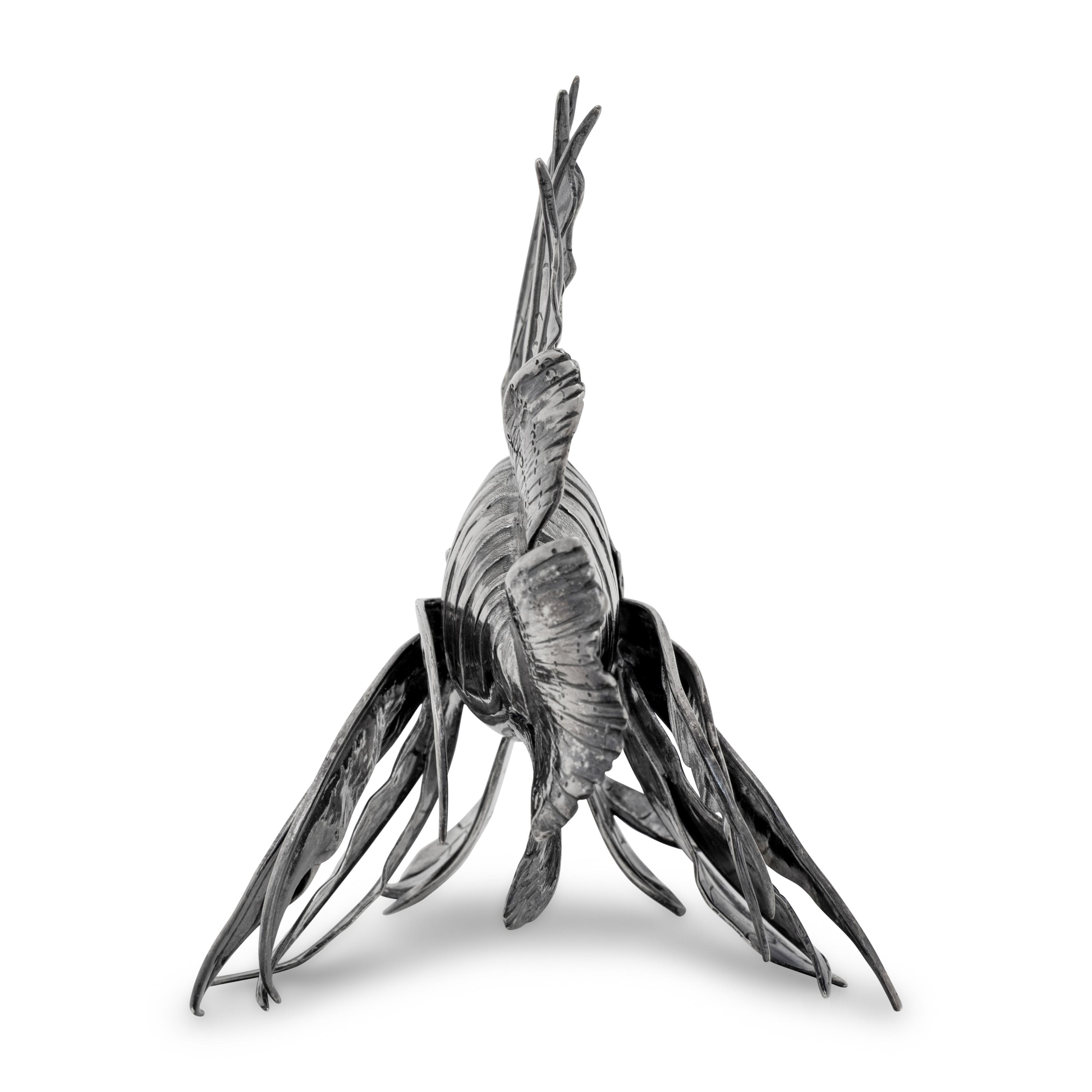 A Buccellati Silver Lionfish Table Ornament