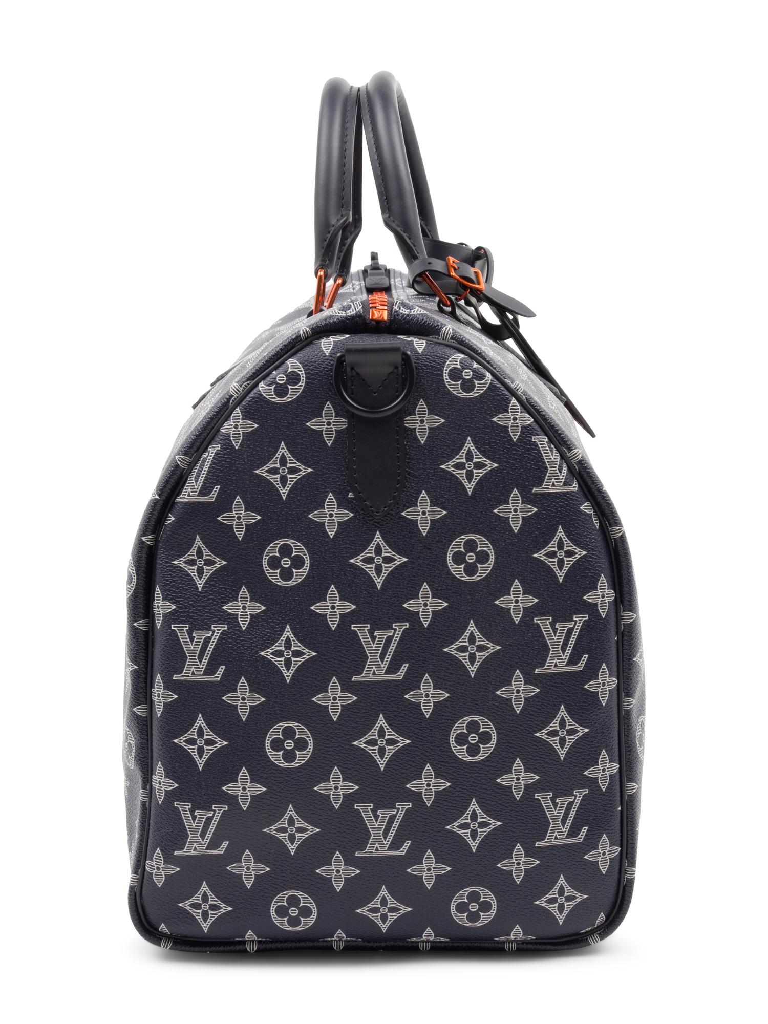 Louis Vuitton Limited Edition Keepall Bandoulière 50 in Monogram Ink Coated Canvas, Upside Down, Fall Winter Precollection 2018