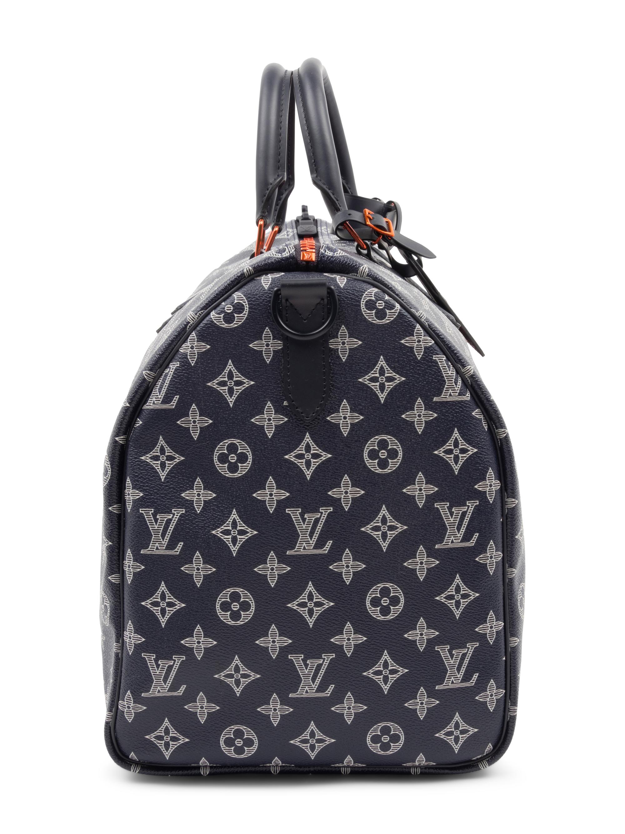 Louis Vuitton Limited Edition Keepall Bandoulière 50 in Monogram Ink Coated Canvas, Upside Down, Fall Winter Precollection 2018