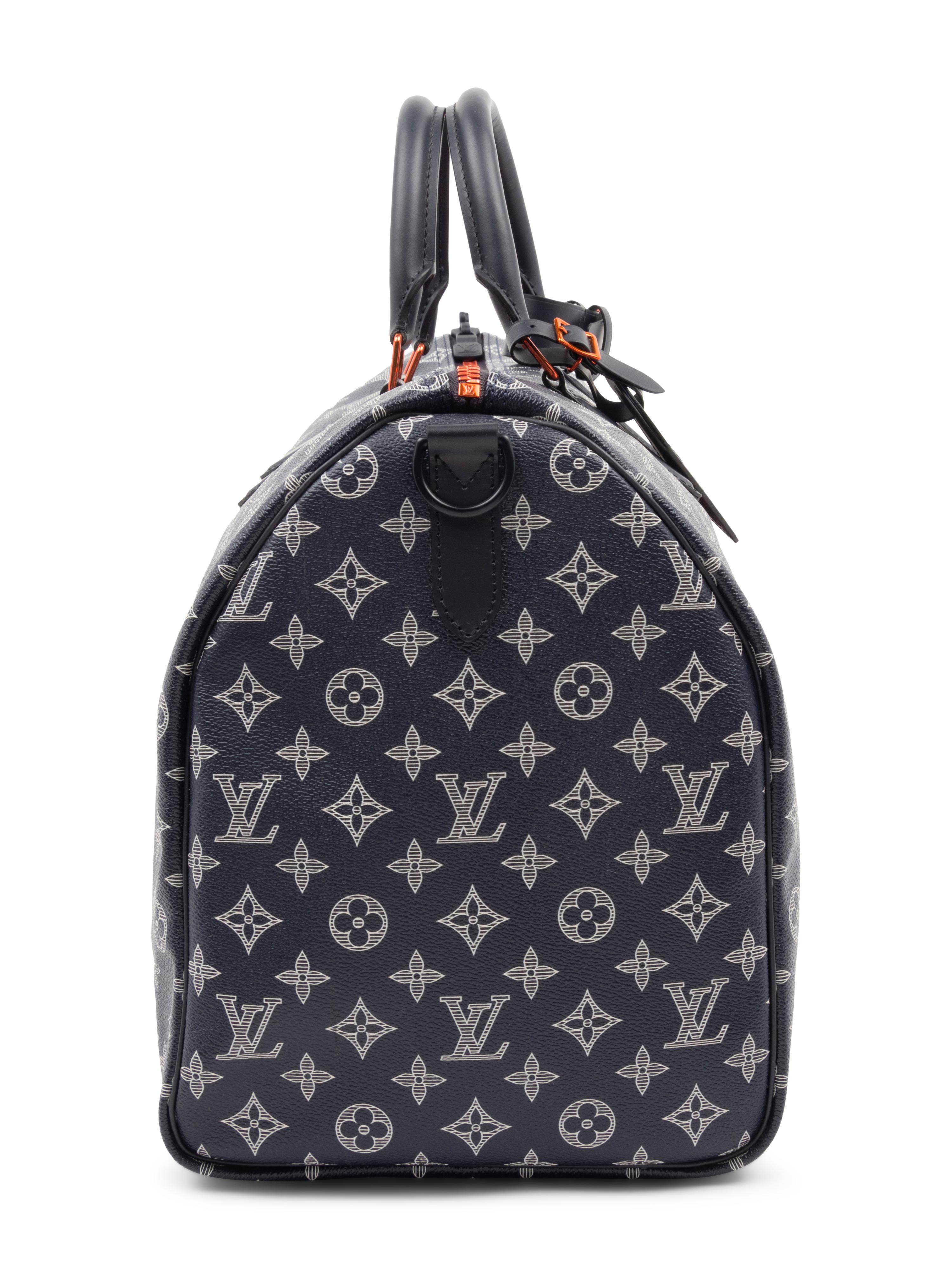 Louis Vuitton Limited Edition Keepall Bandoulière 50 in Monogram Ink Coated Canvas, Upside Down, Fall Winter Precollection 2018