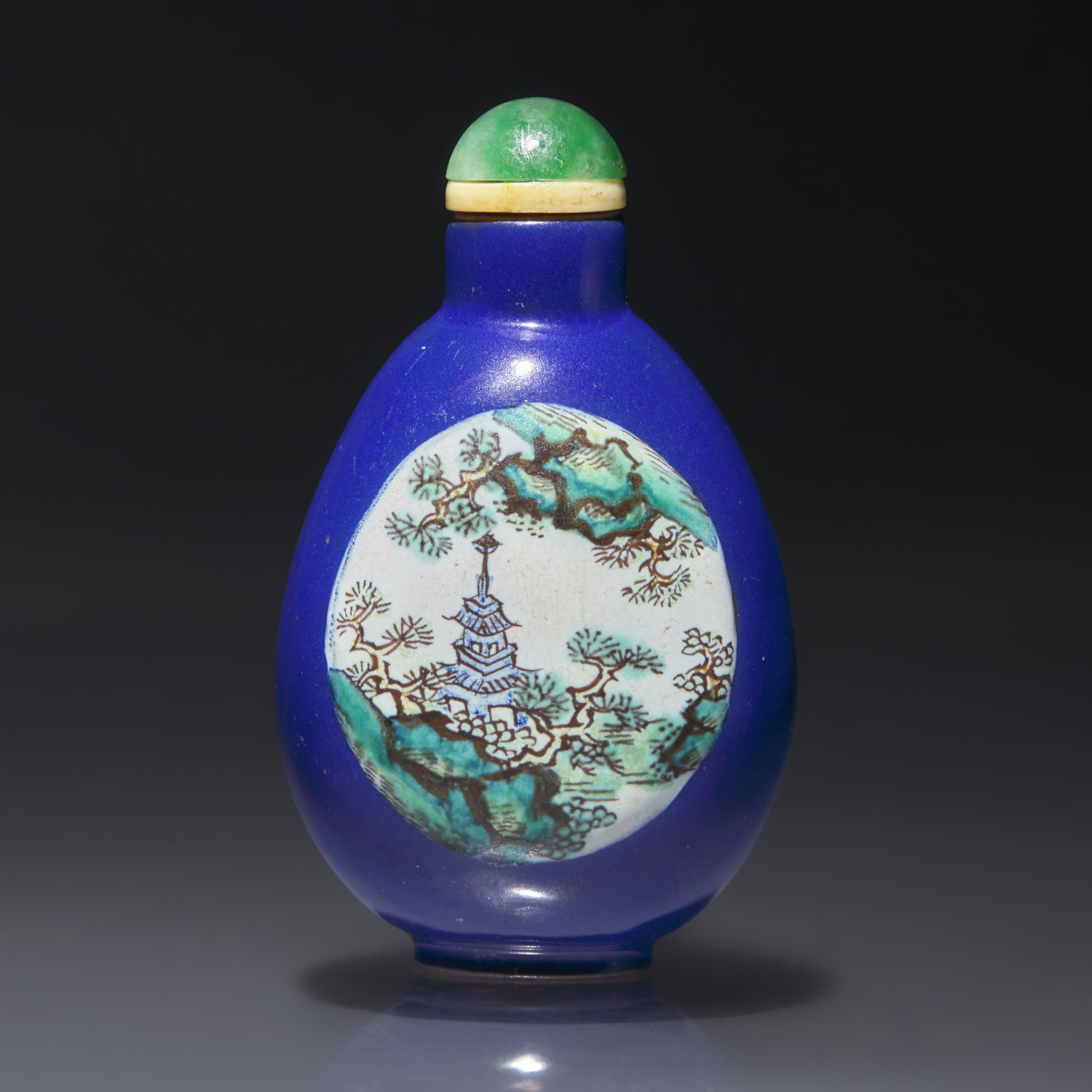 A Chinese Enameled Yixing Stoneware Snuff Bottle, Qing Dynasty, Circa 1821-1850