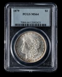 A United States 1879 Morgan Silver Dollar Coin