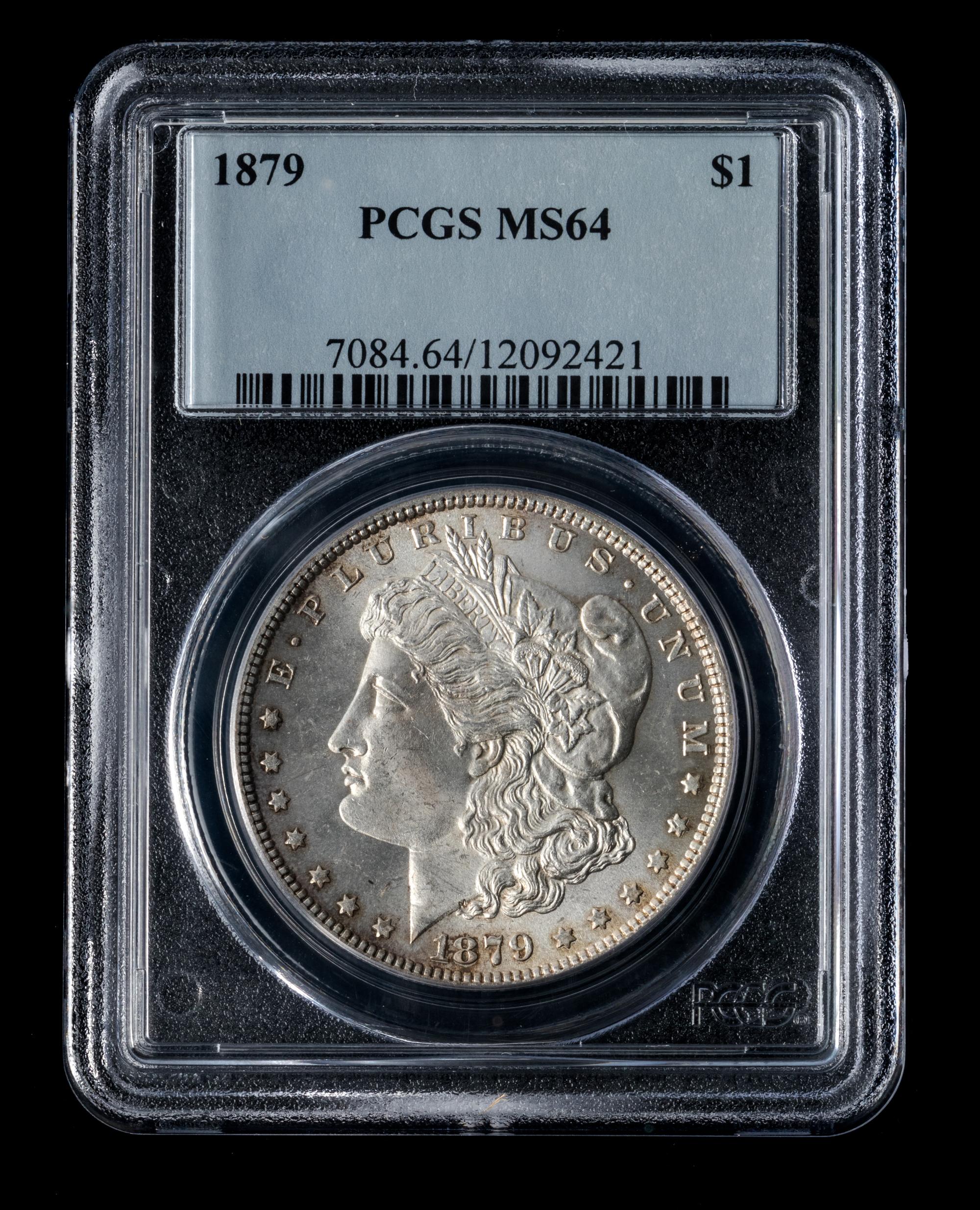 A United States 1879 Morgan Silver Dollar Coin