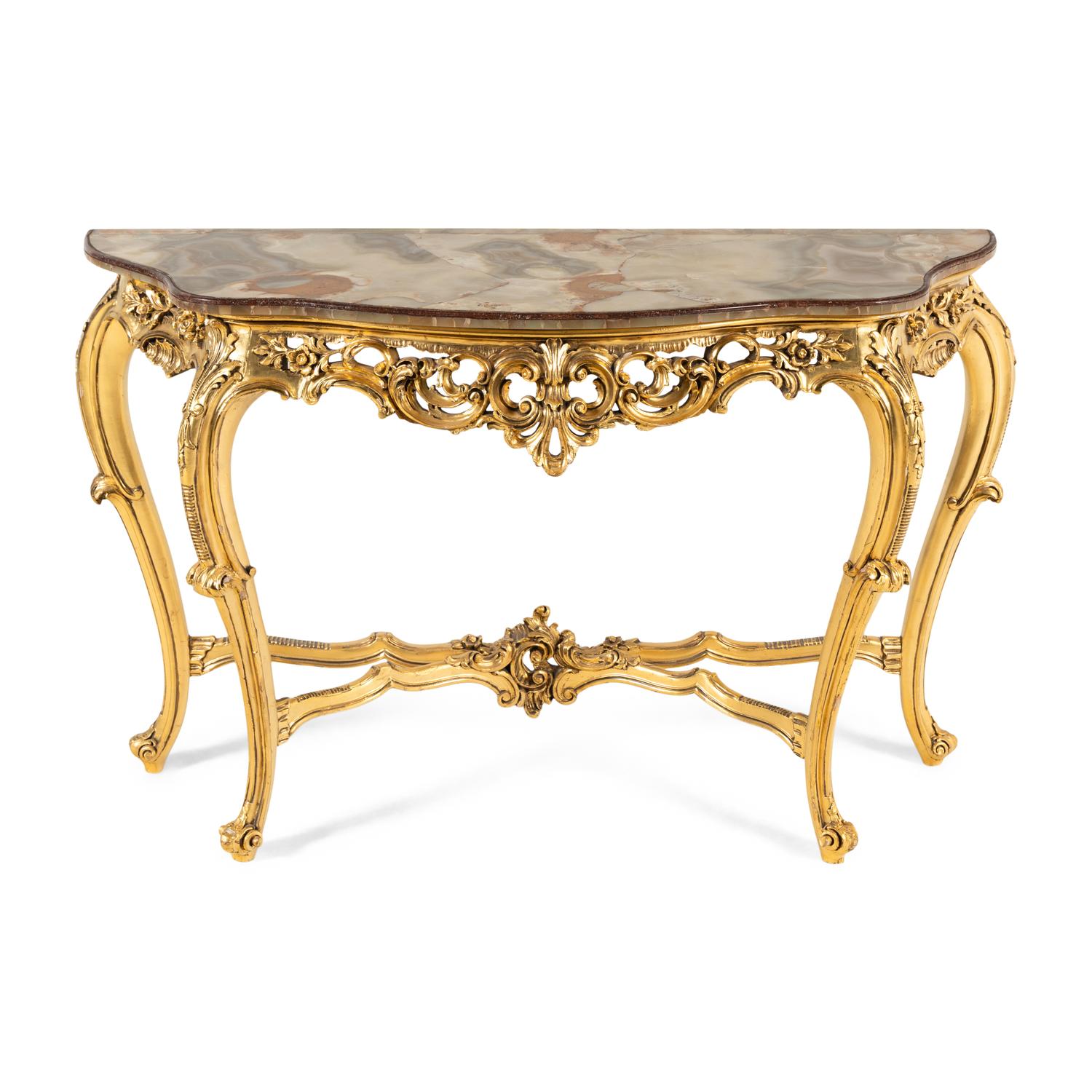 A Continental Giltwood Console Table