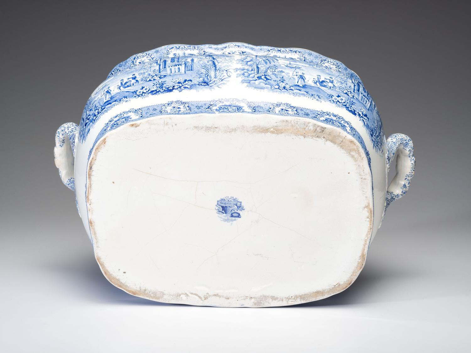 An English Blue and White Transferware Foot Bath