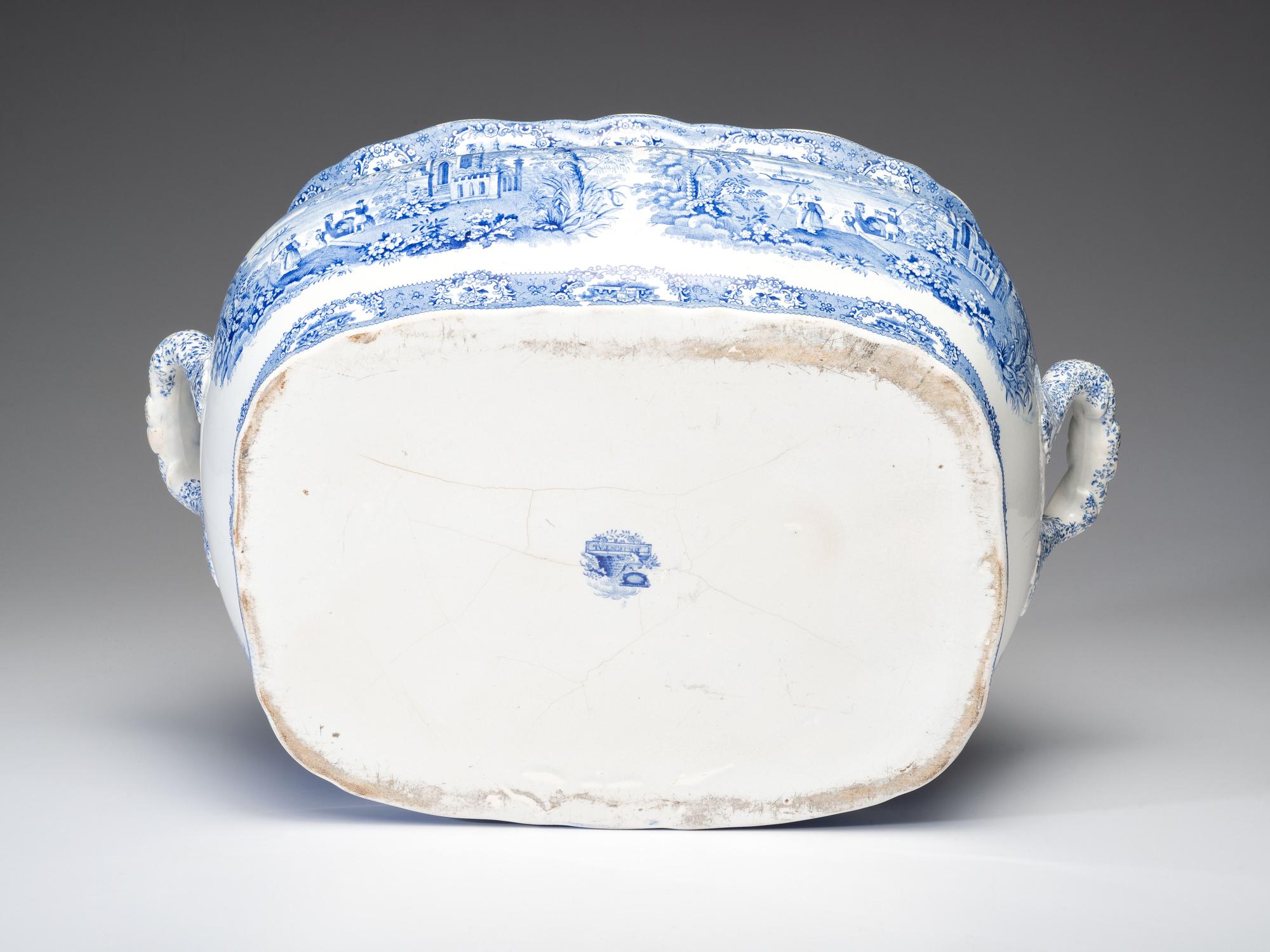 An English Blue and White Transferware Foot Bath