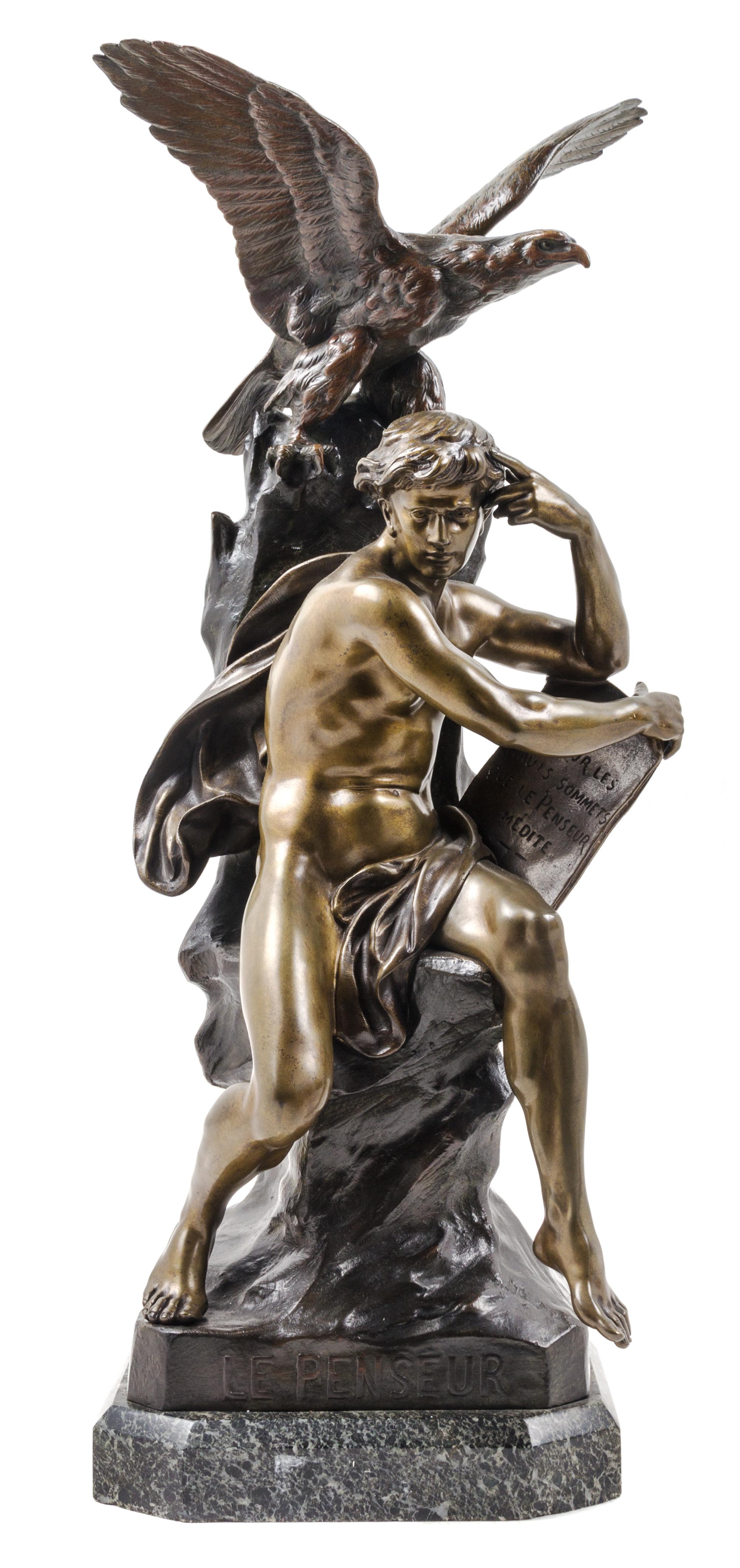 Emile Louis Picault, (French, 1833-1915), Le Penseur