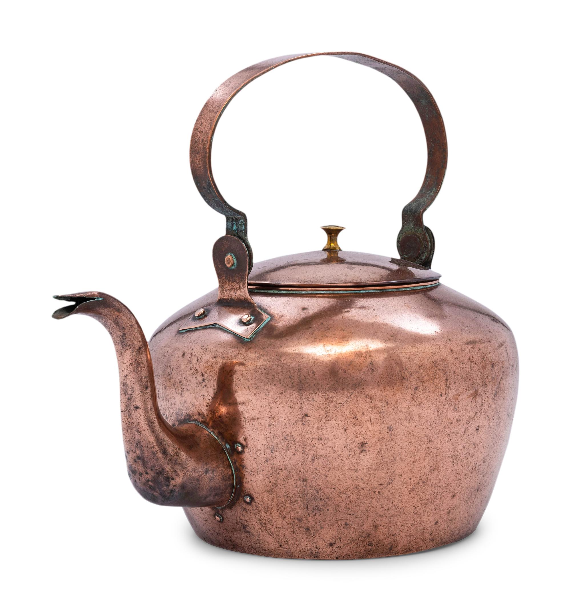 A Signed American Copper Tea Kettle