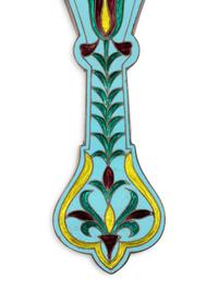 An East Indian Silver and Enamel Hand Mirror