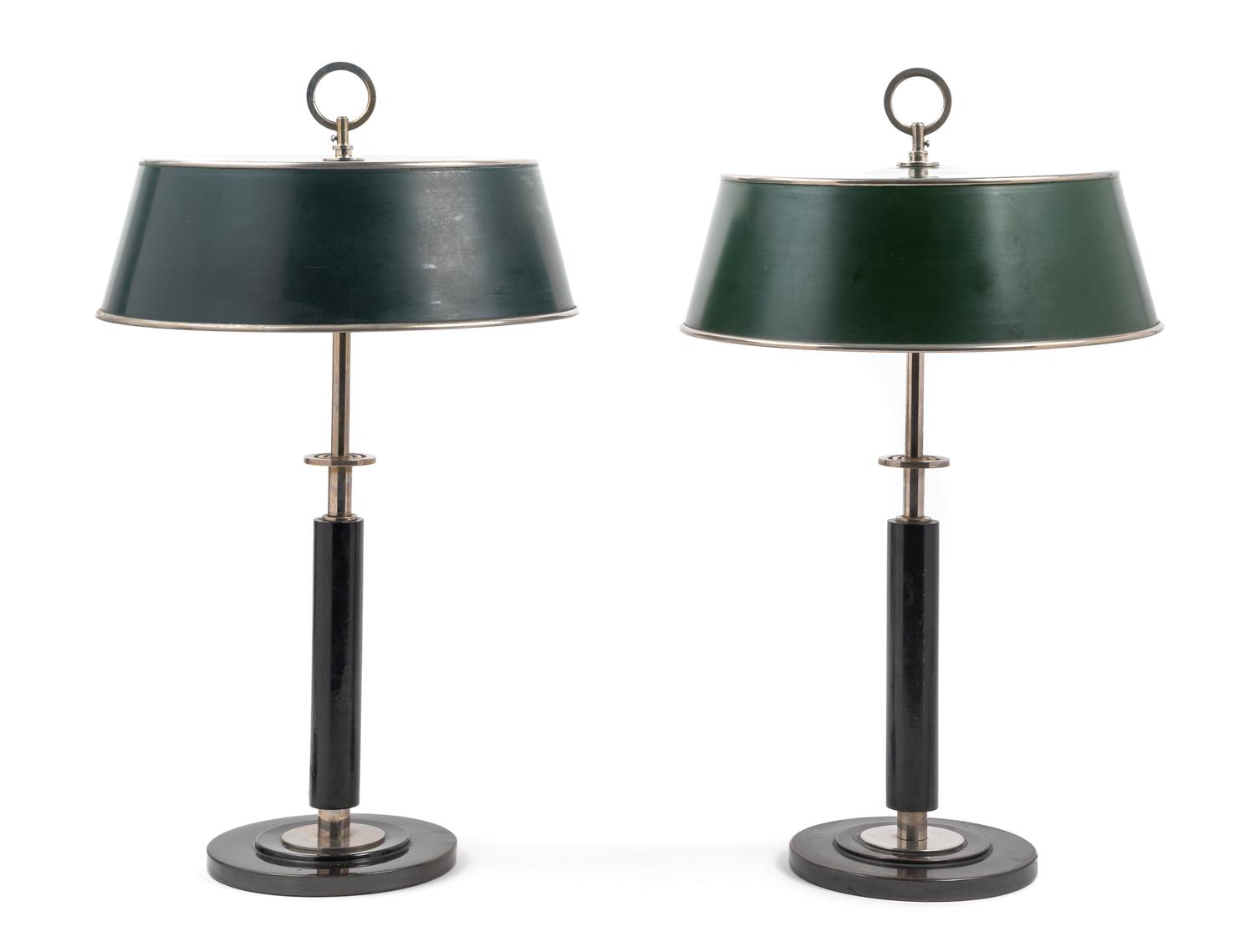 Erik Tidstrand, (Swedish), AB Nordiska Kompaniet, c. 1932 pair of table lamps, model no. 27524