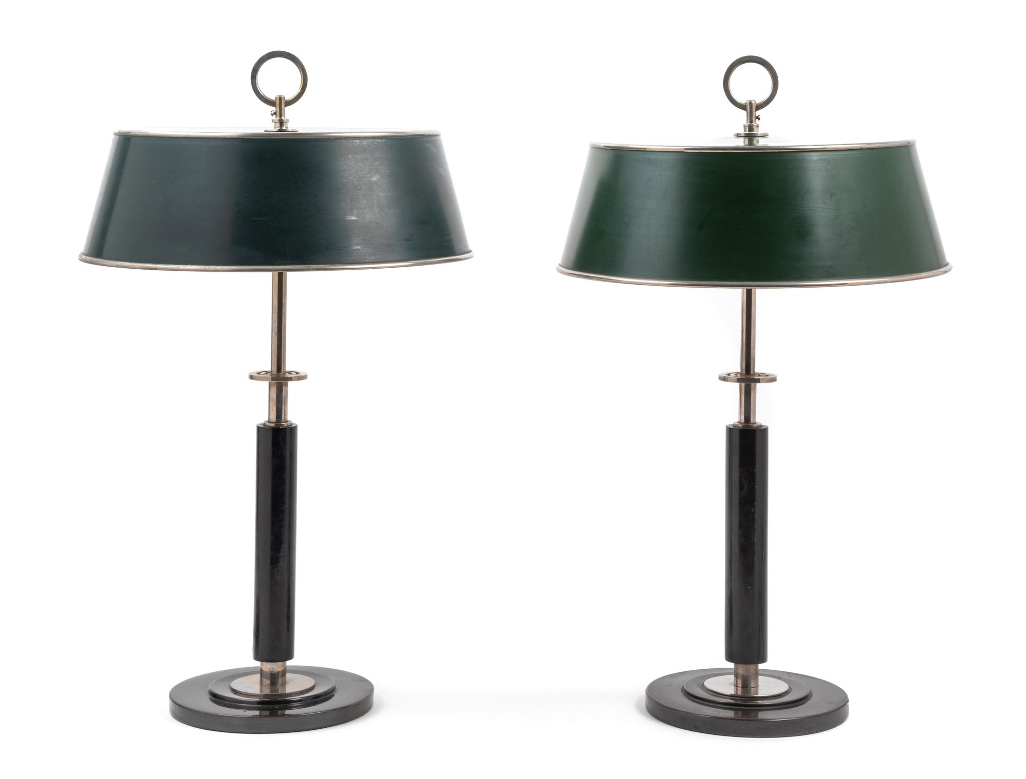 Erik Tidstrand, (Swedish), AB Nordiska Kompaniet, c. 1932 pair of table lamps, model no. 27524