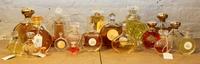 A Collection of Eighteen Lalique and Other French Glass Perfume Bottles. Height of tallest 6 1/2 inches.
