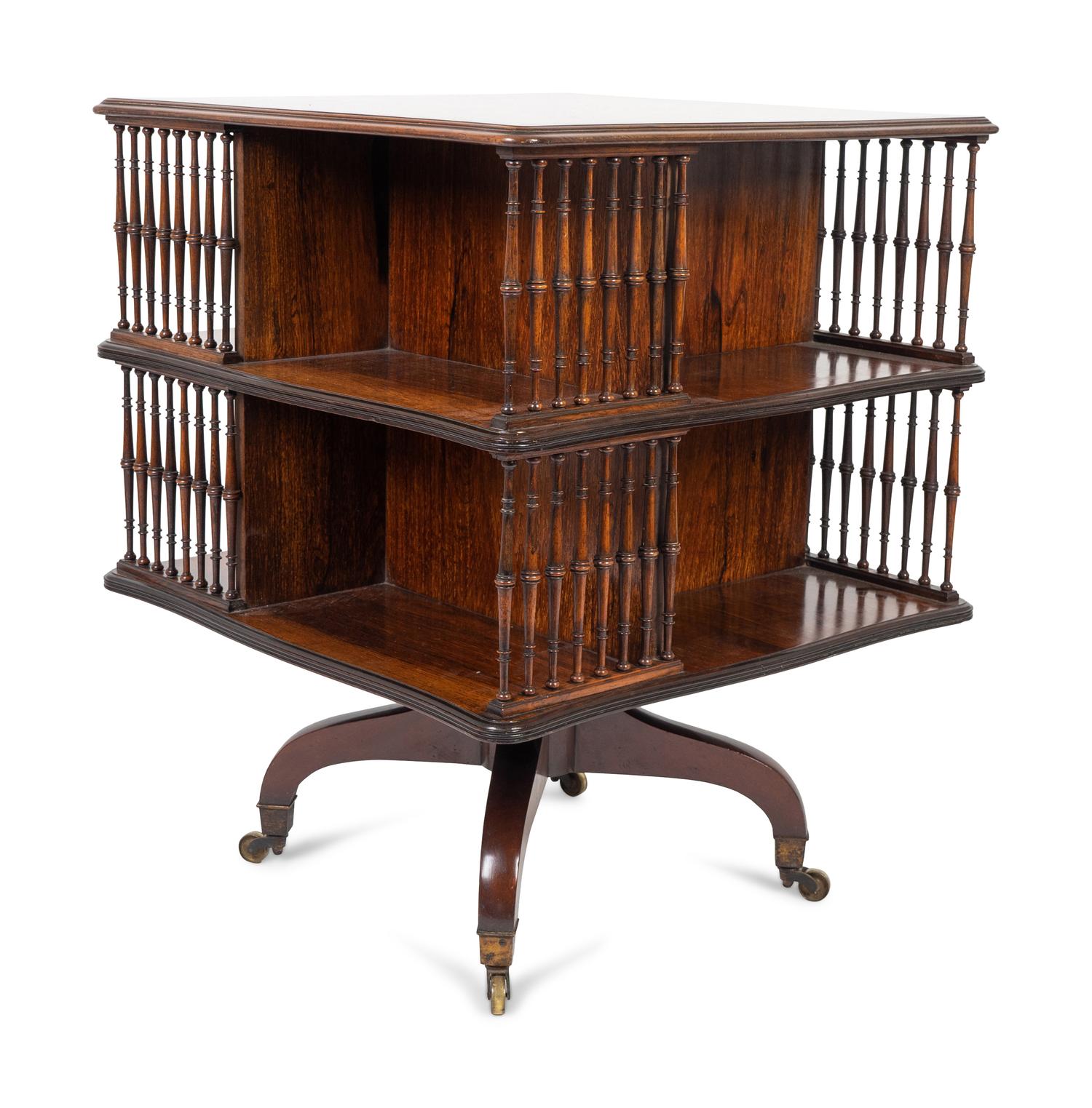 A Regency Rosewood Revolving Bookstand — 19TH CENTURY