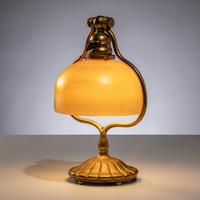 Tiffany Studios New York (American, 1880–1930) — Doré Harp Desk Lamp, base model no. 419, c. 1910