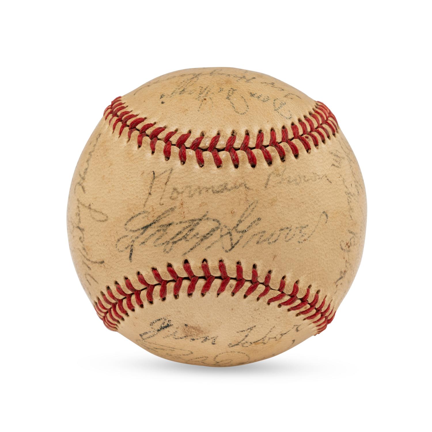 A 1941 Boston Red Sox Team Signed Autograph Baseball (Beckett Authentication Services Letter of Authenticity)
