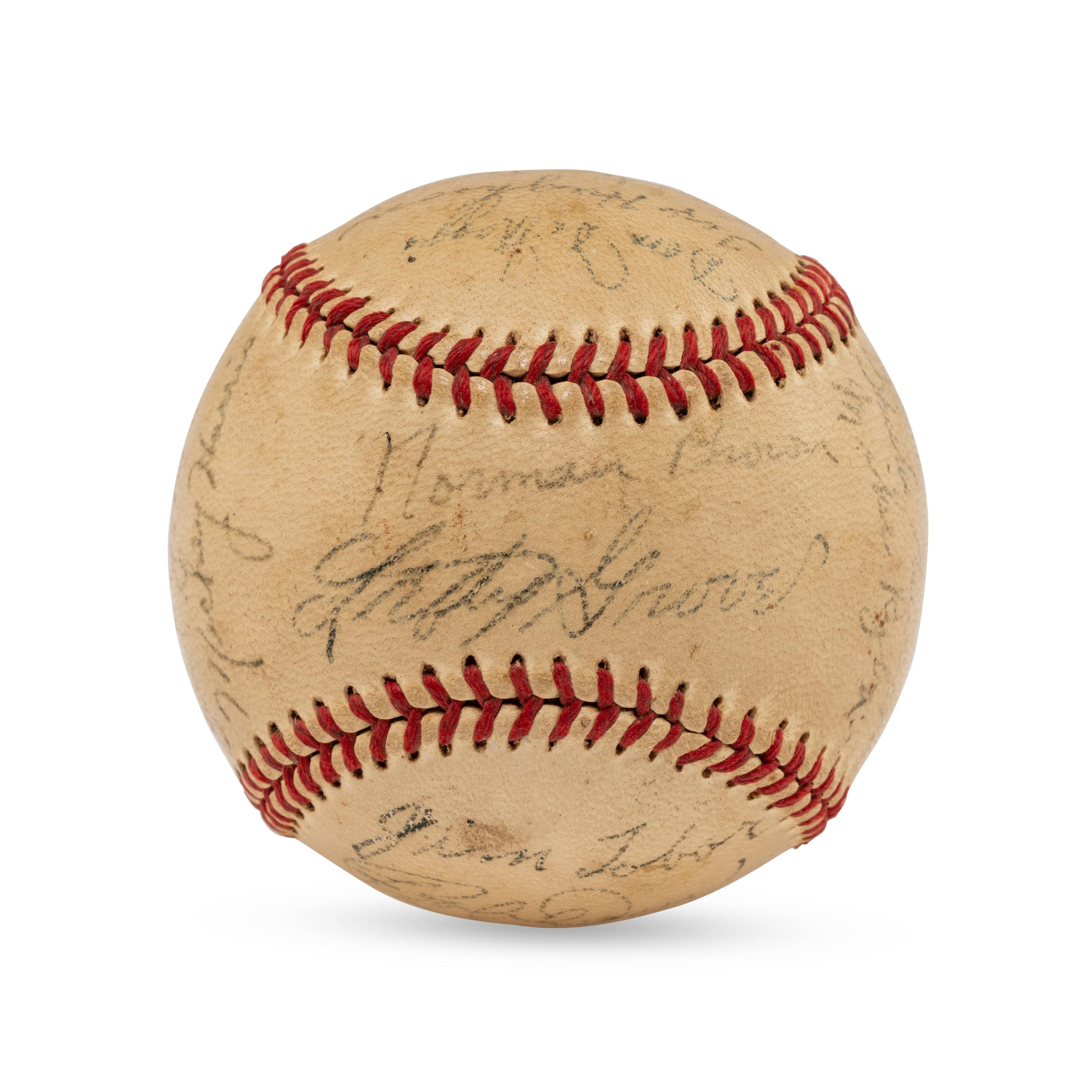 A 1941 Boston Red Sox Team Signed Autograph Baseball (Beckett Authentication Services Letter of Authenticity)