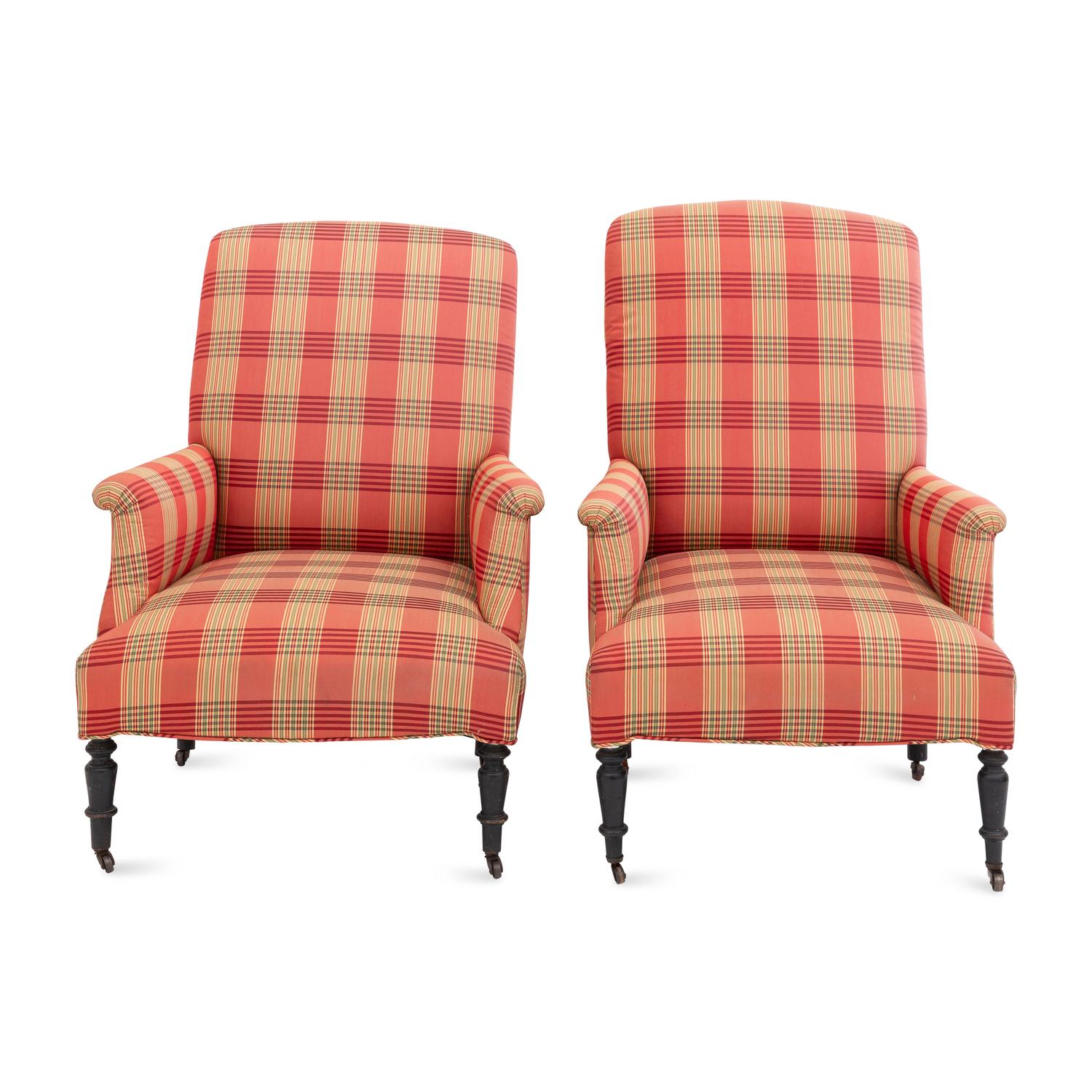 A Pair of Edwardian Armchairs