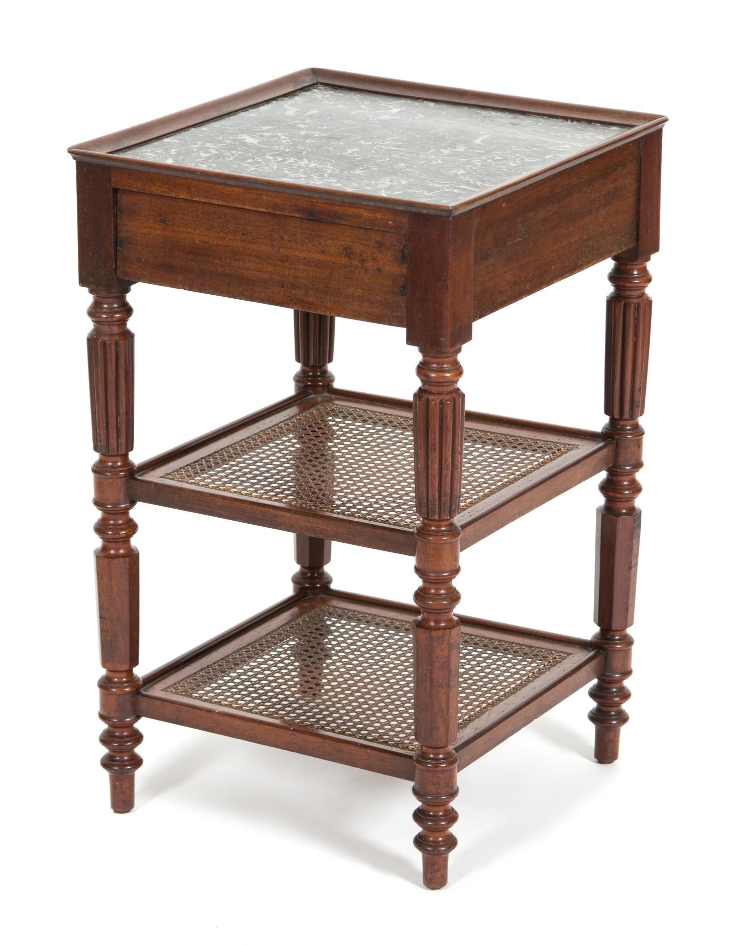 A William IV Style Mahogany Side Table Height 26 1/2 x width 16 3/4 x depth 17 inches. — LATE 19TH/EARLY 20TH CENTURY