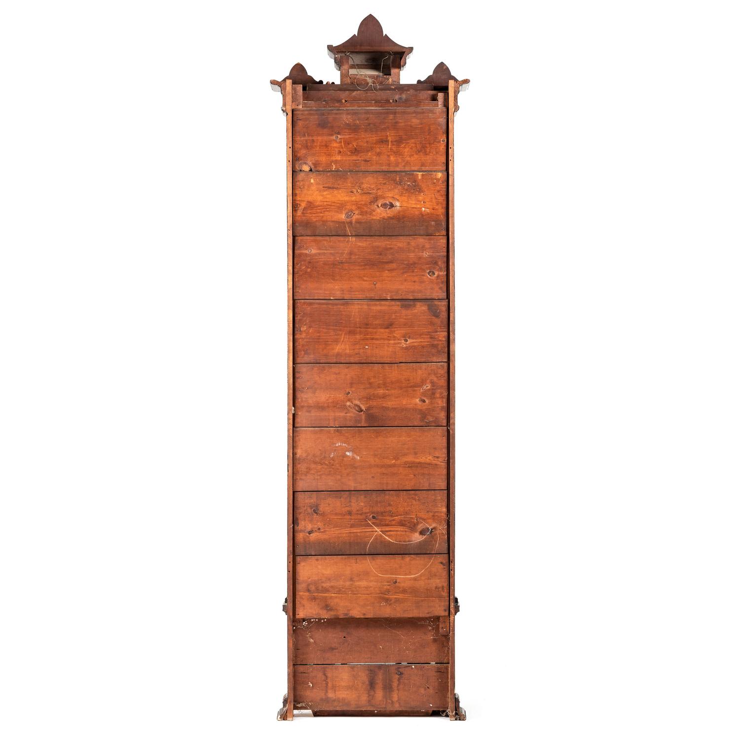 A Victorian Ebonized and Parcel Gilt Pier Mirror