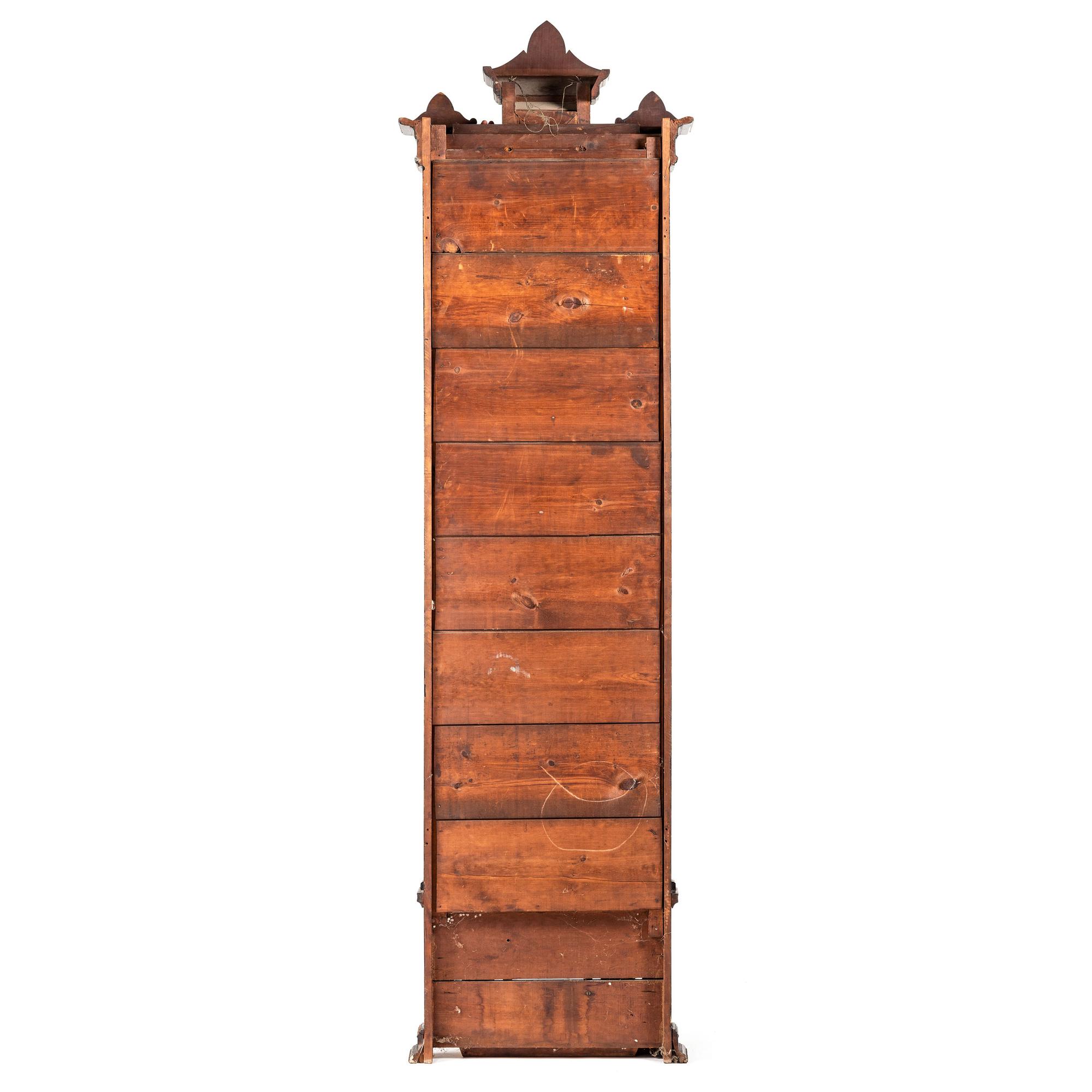 A Victorian Ebonized and Parcel Gilt Pier Mirror