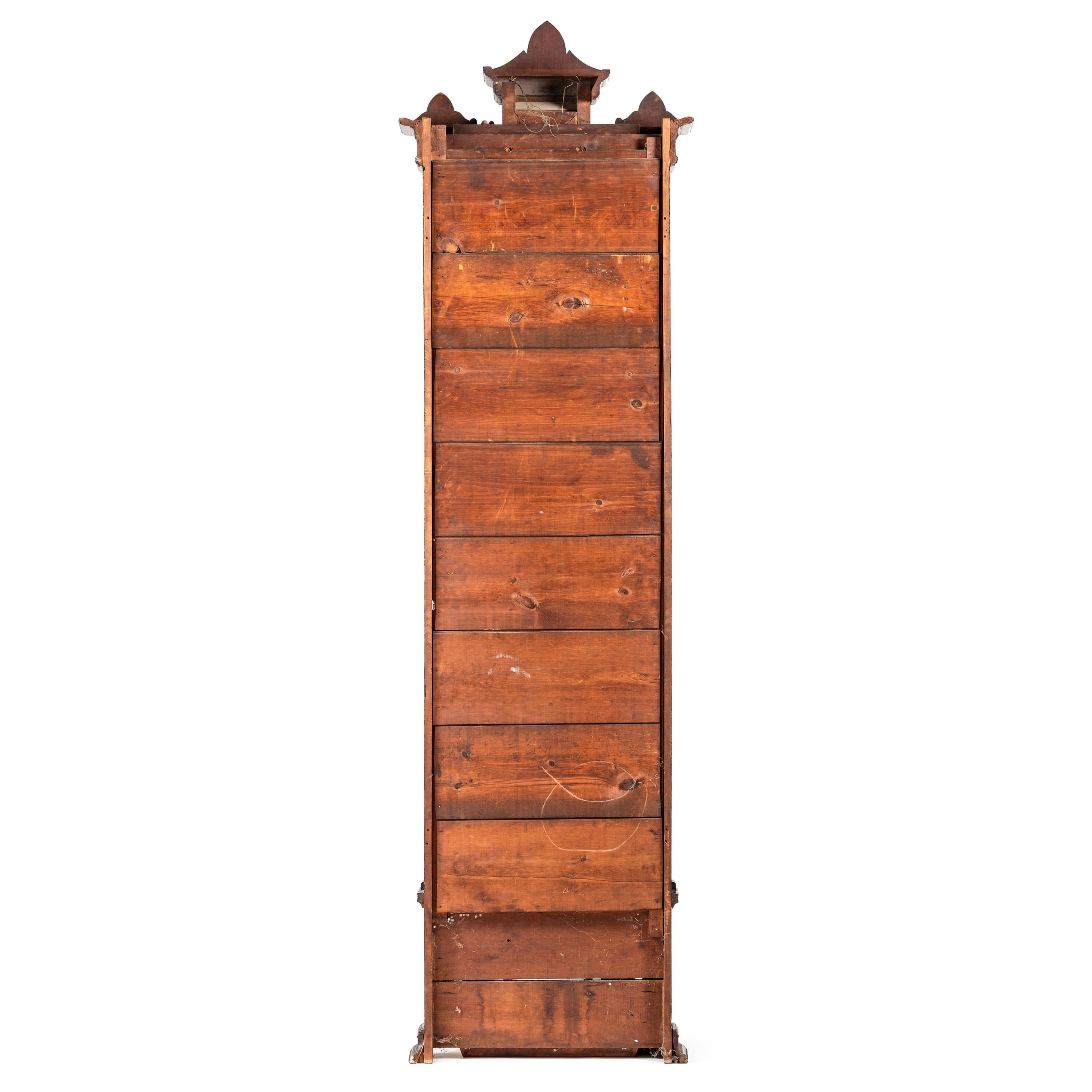 A Victorian Ebonized and Parcel Gilt Pier Mirror