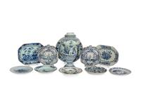 A Group of Twelve Delft and Other Earthenware Articles