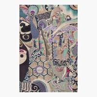 A very large and unusual Chinese silk-embroidered tapestry 巨幅京剧人物挂毯 Late Qing dynasty ??