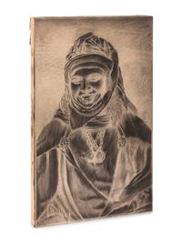 MOSER, Barry. An original engraved Resingrave block for the image of Esther used to illustrate the Pennyroyal Caxton Bible. 1997. 293 x 185 x 21 mm. Titled in marker by Moser on top edge. The block has an almost imperceptible cancellation line scribed along the extreme lower edge of the engraved surface.