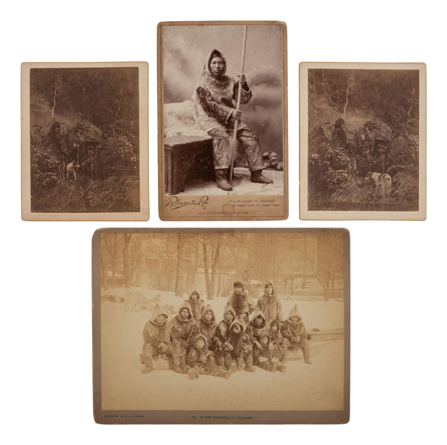 [NATIVE AMERICANS]. 16 photographs of Native Americans, incl. Nez Perce and Inuit subjects.