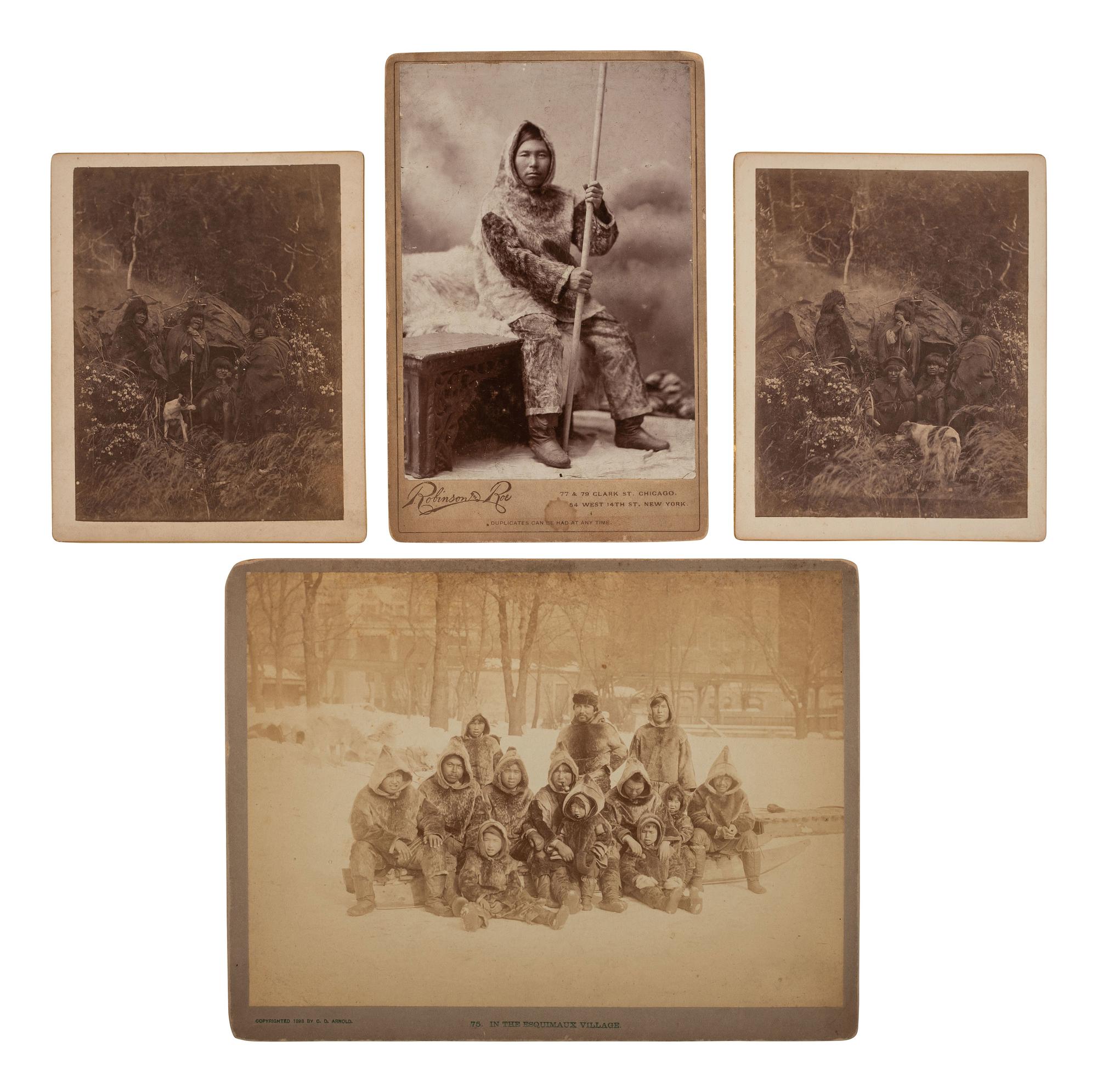 [NATIVE AMERICANS]. 16 photographs of Native Americans, incl. Nez Perce and Inuit subjects.