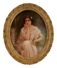 A Continental Porcelain Plaque After William-Adolphe Bouguereau — EARLY 20TH CENTURY