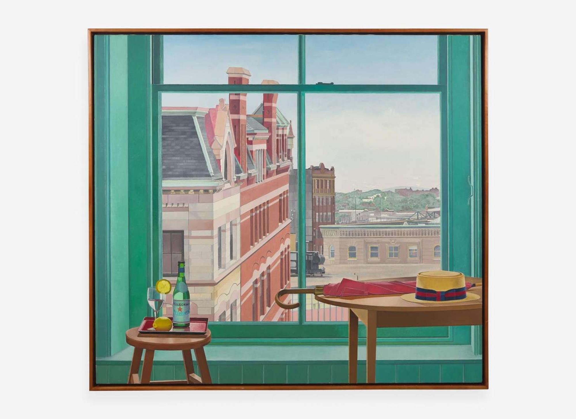 Linda Etcoff (American, b. 1971), Interior/Exterior with Umbrella and Hat