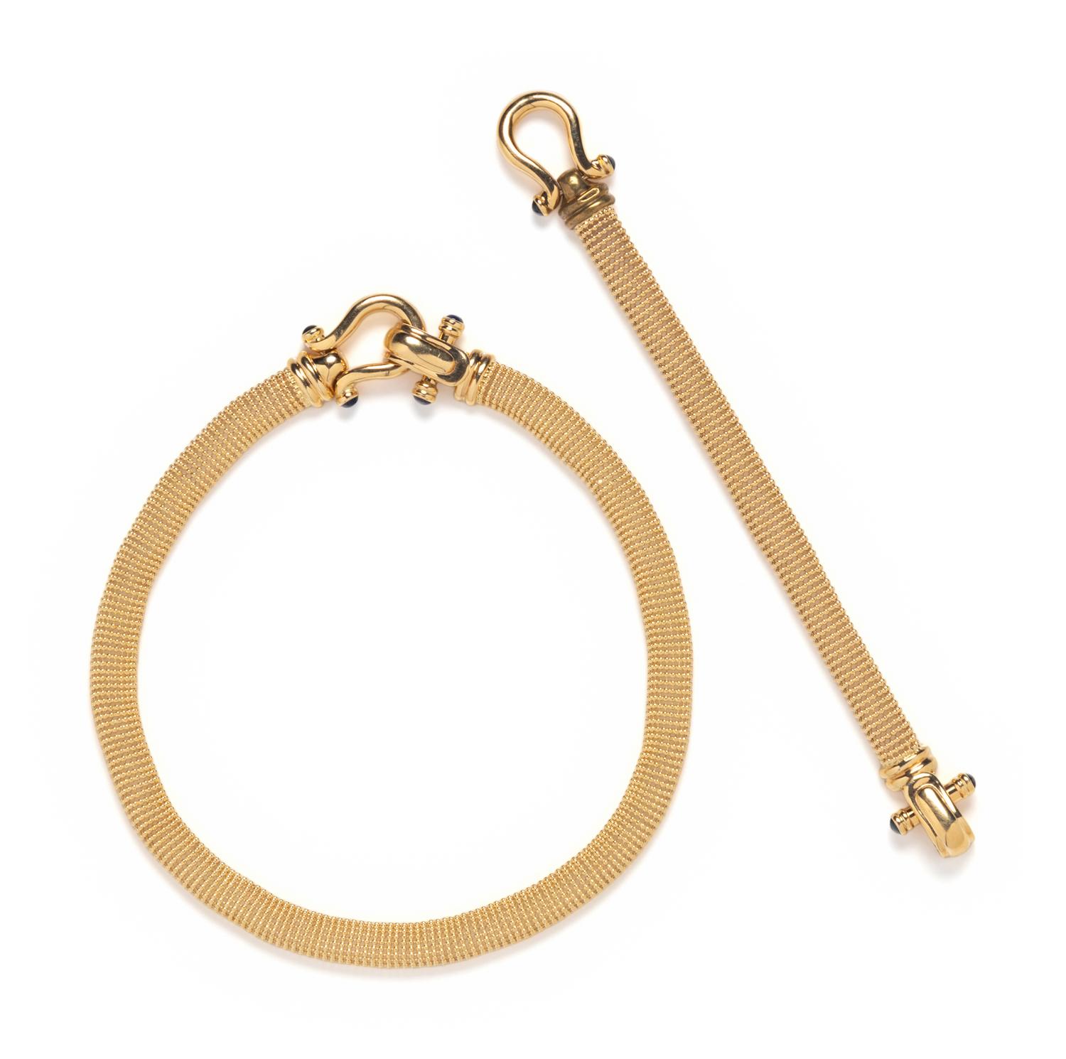 YELLOW GOLD NECKLACE AND BRACELET
