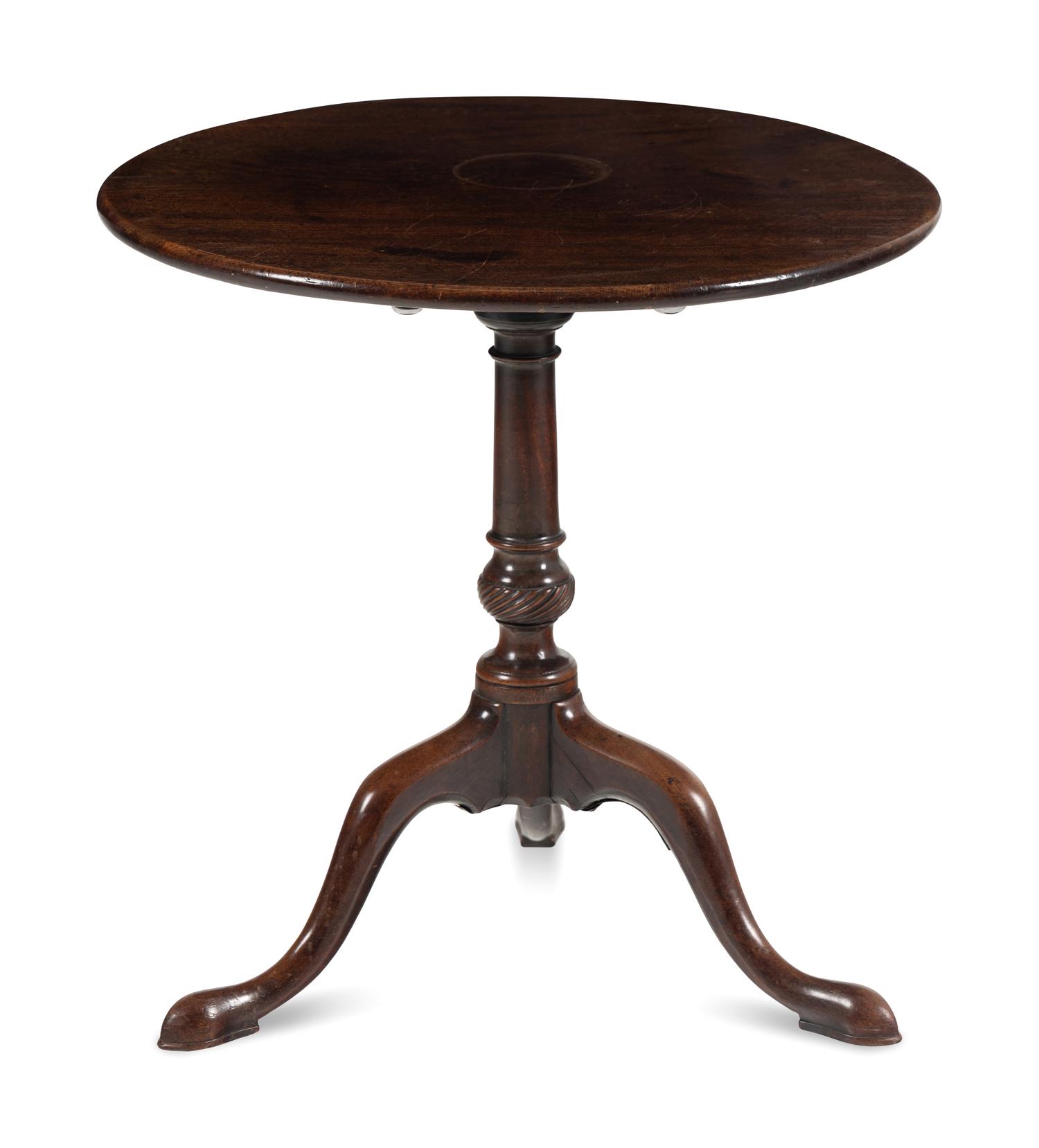 An English Mahogany Tilt-Top Tea Table