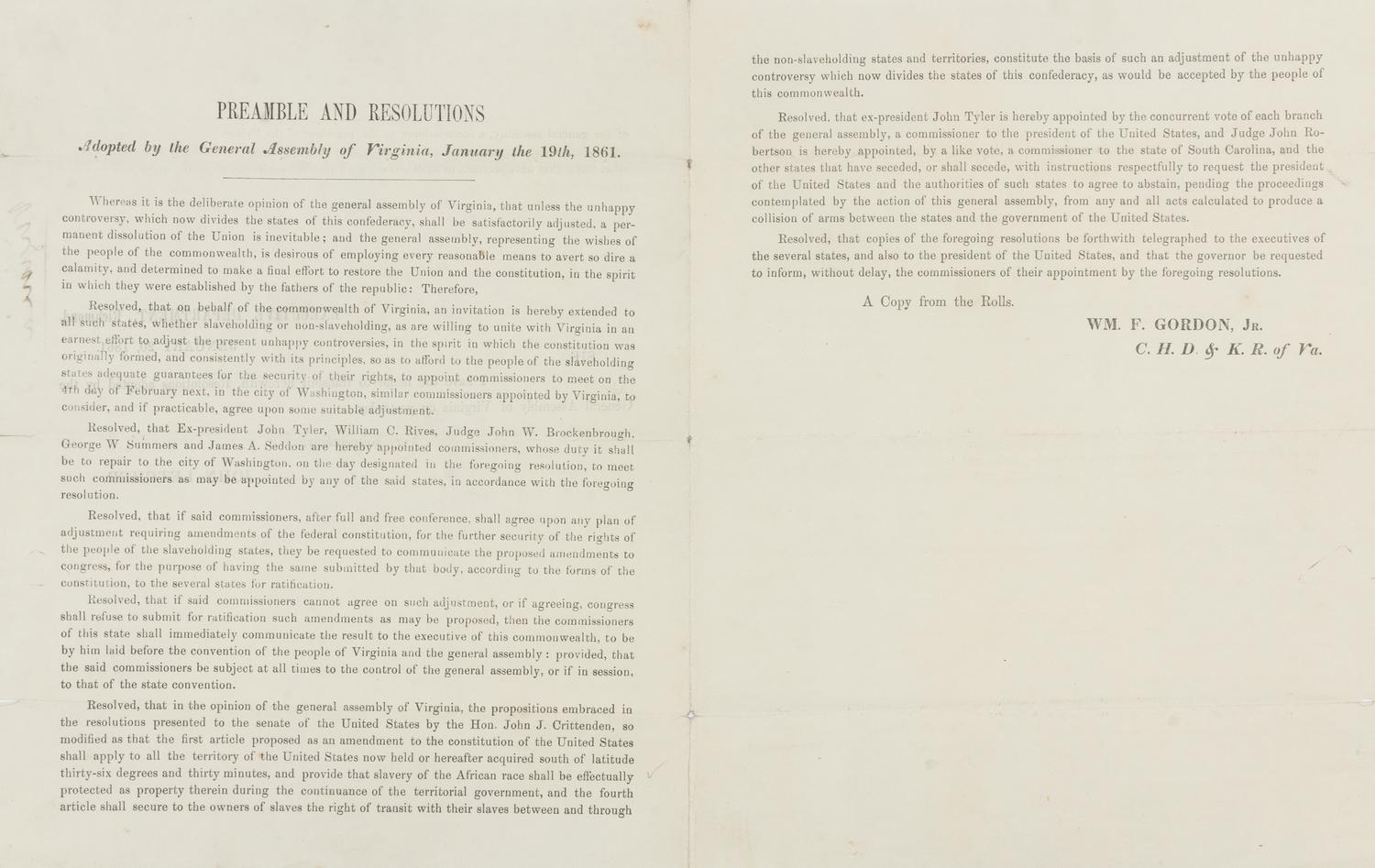 [PEACE CONFERENCE OF 1861]