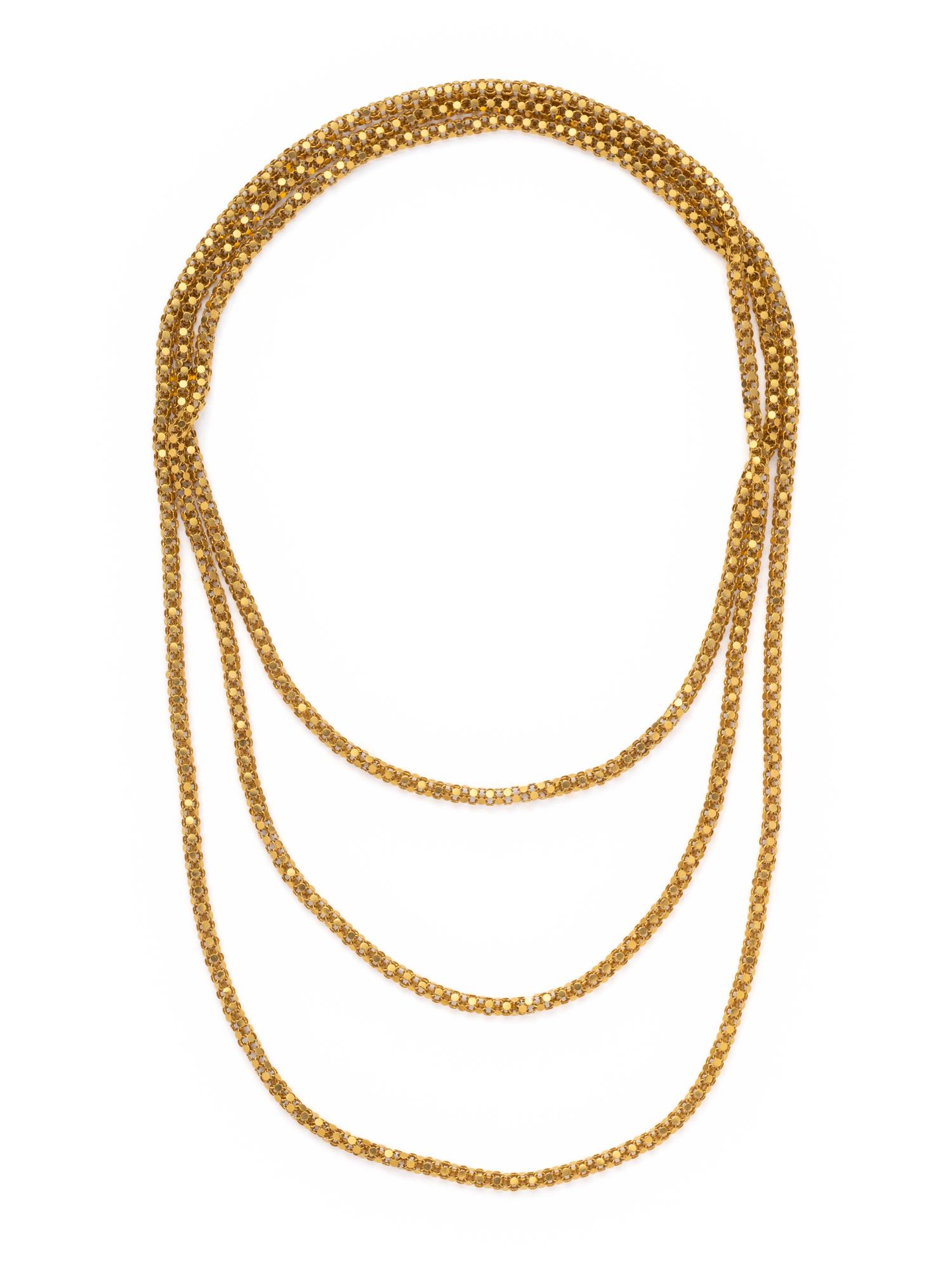 YELLOW GOLD LONGCHAIN NECKLACE