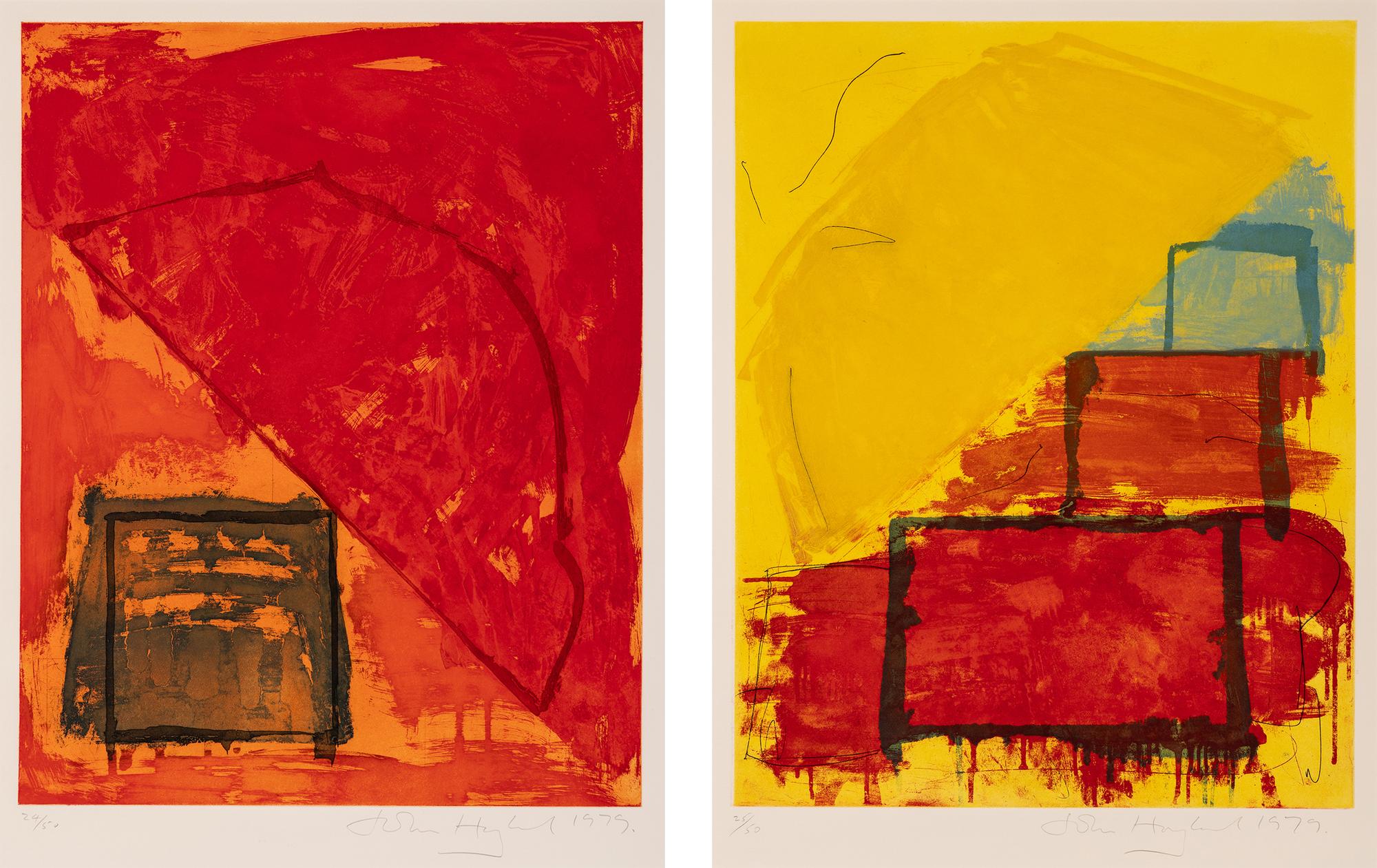 John Hoyland (British, 1934-2011) — Trace and Trickster, 1979 (two works)
